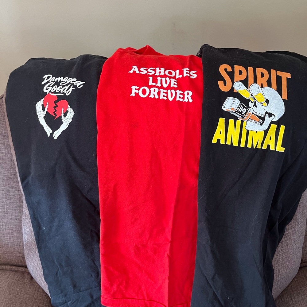 Graphic T-Shirts Bundle - Black and Red